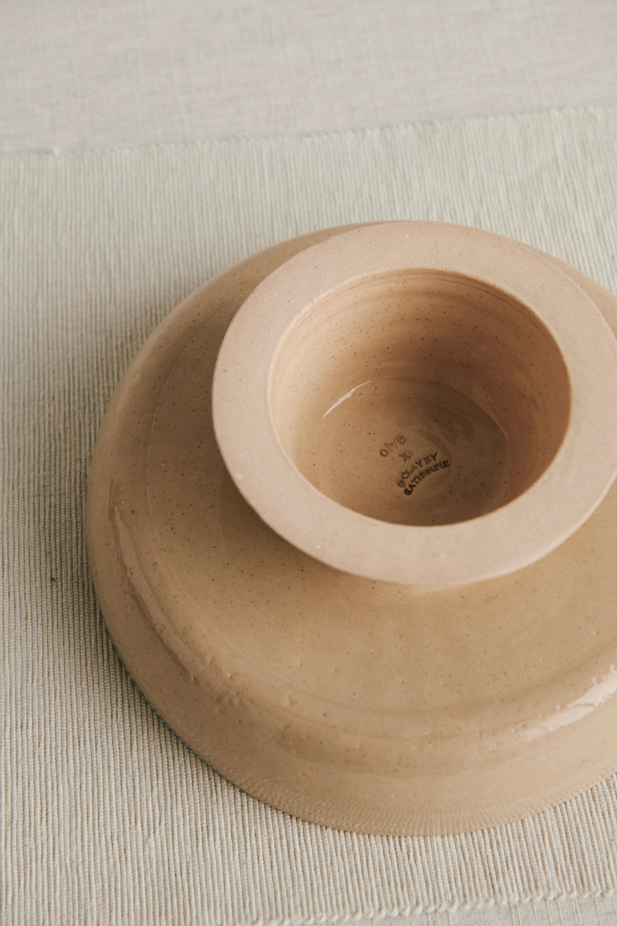 Pedestal Bowl in Clay